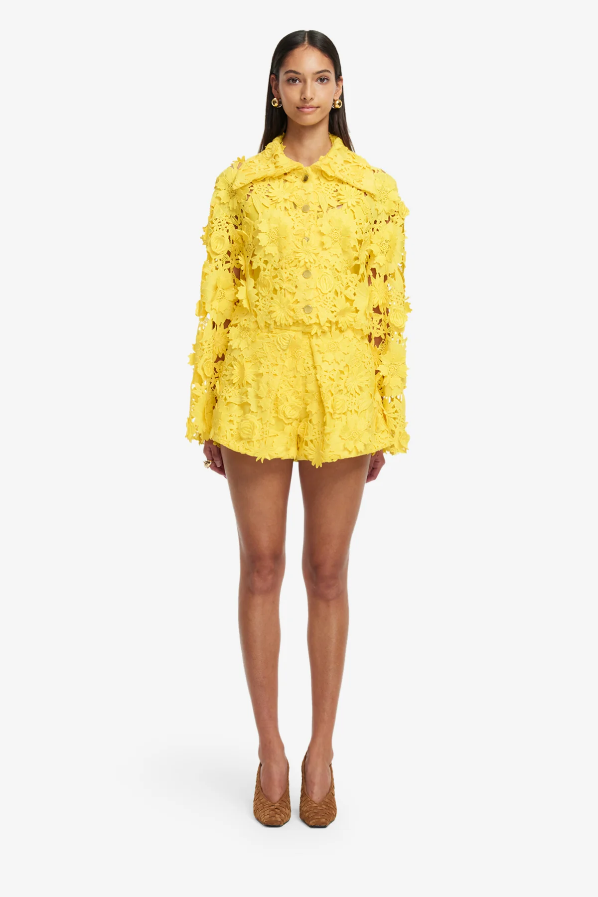 Josie Lace Shorts - Sunshine