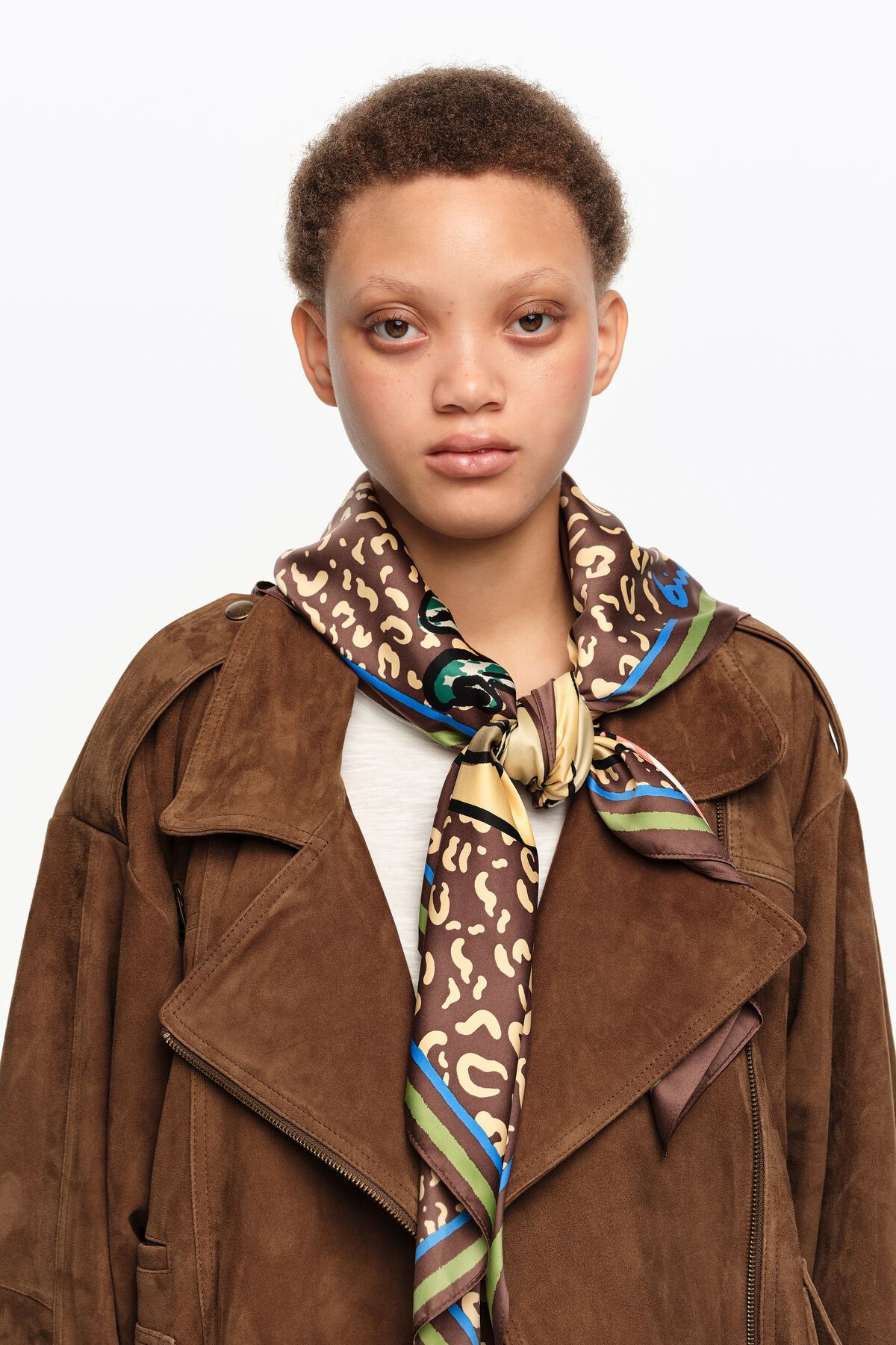 Chocolate heart animals scarf