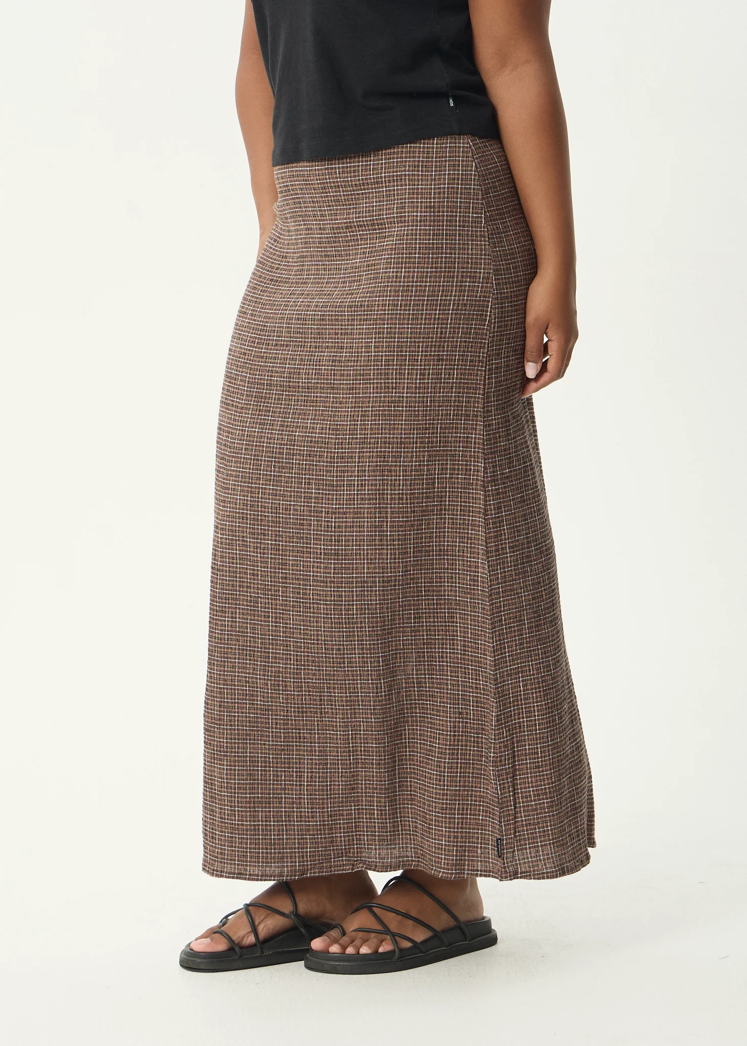 AFENDS Womens Lita - Seersucker Maxi Skirt - Hometown Coffee