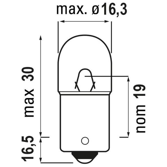 Ampoule Philips TEMOINS R10W 12V 10W BA15S UniverselRef : 2012814