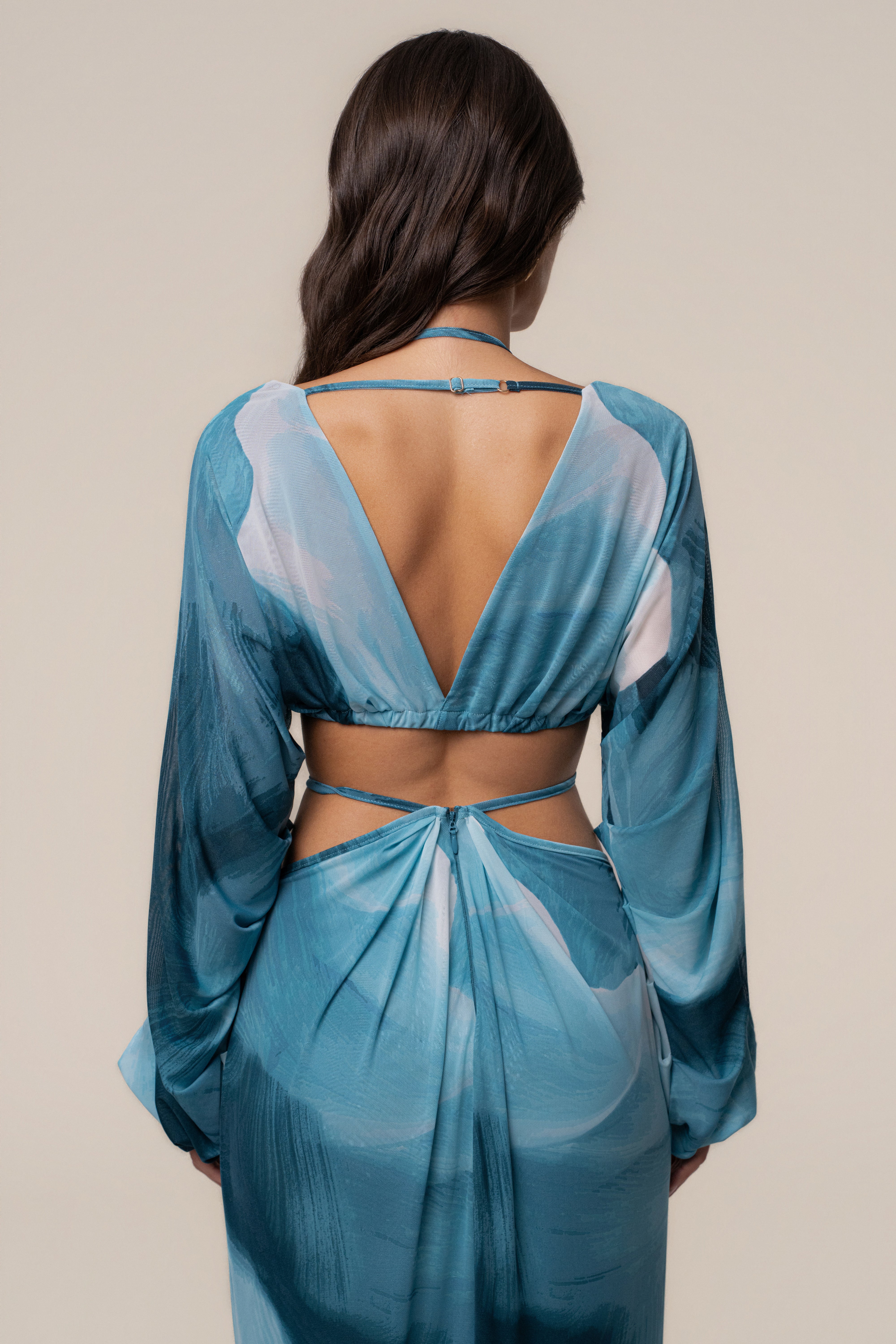 Sunset Blue  Selene Draped Top
