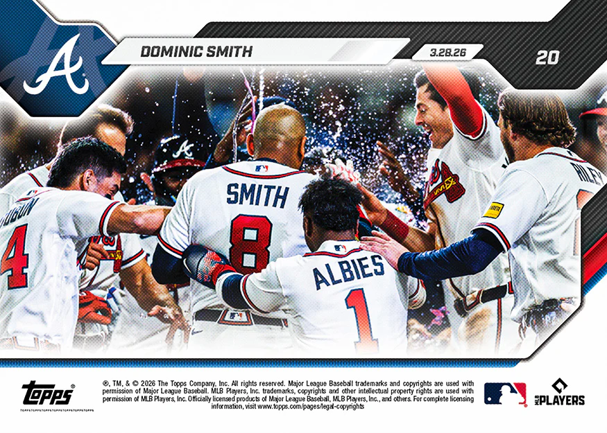 Dominic Smith - 2026 MLB Topps NOW® - Card 20 - PR: 813