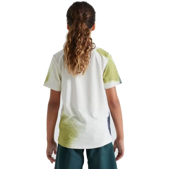 Specialized Trail Short Sleeve Jersey Youth - birch white/multi spindrift