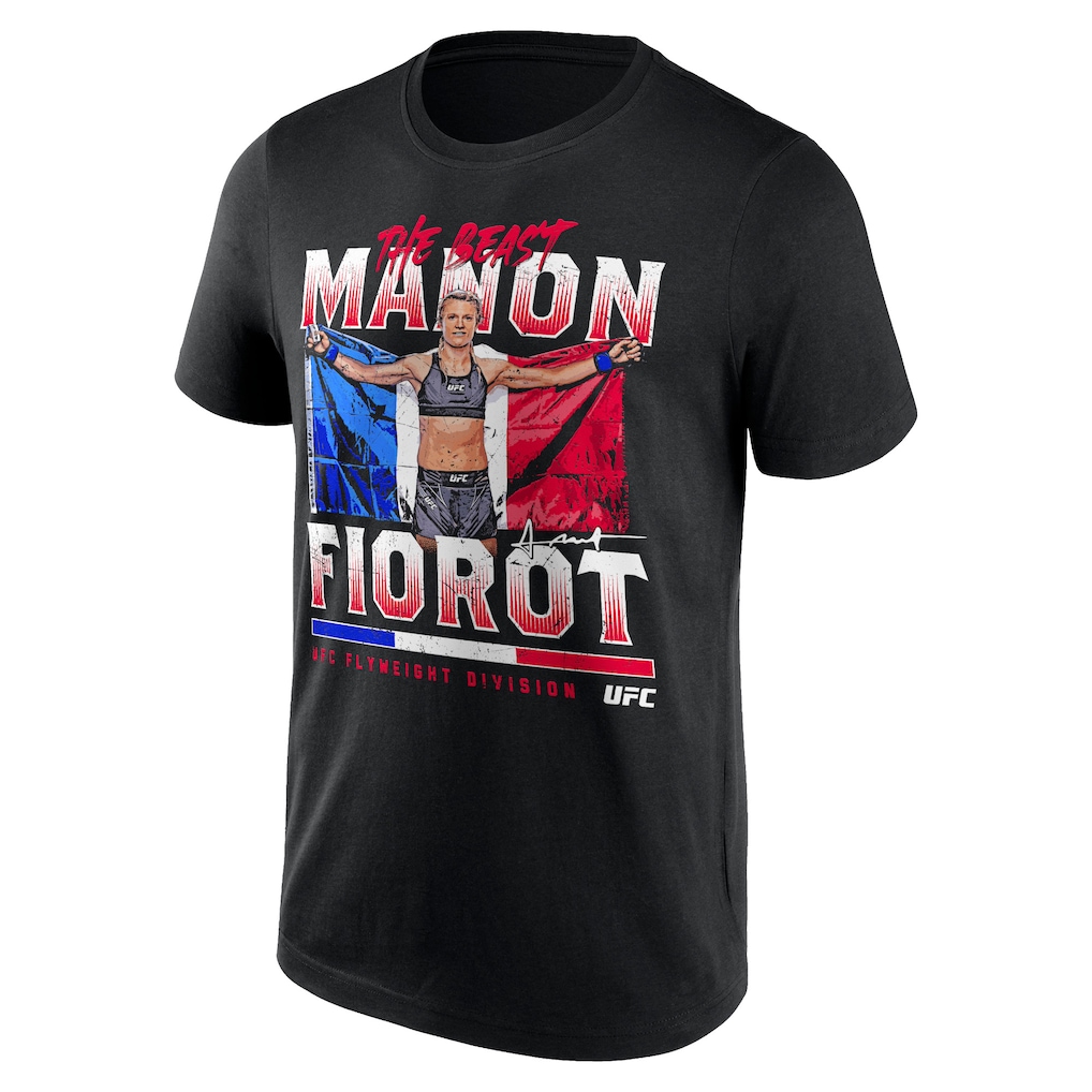 UFC Manon Fiorot The Beast Flag T-Shirt - Black - Mens