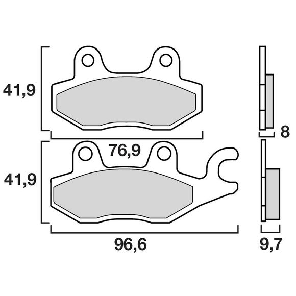 Brembo Sinter Metal Sintered Rear Brake PadsRef: 07YA20SP
