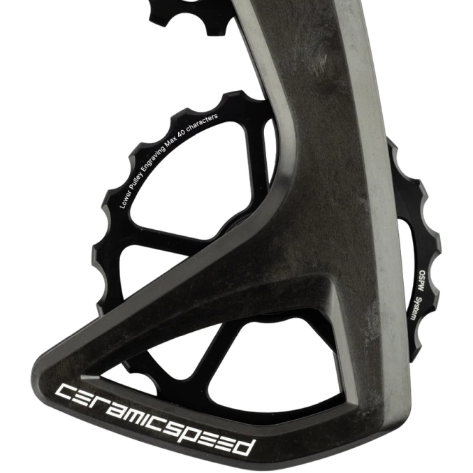 CeramicSpeed OSPW RS Derailleur Pulley System - 5-Spoke | for SRAM RED D1/E1 / Force D1 AXS V2 - black