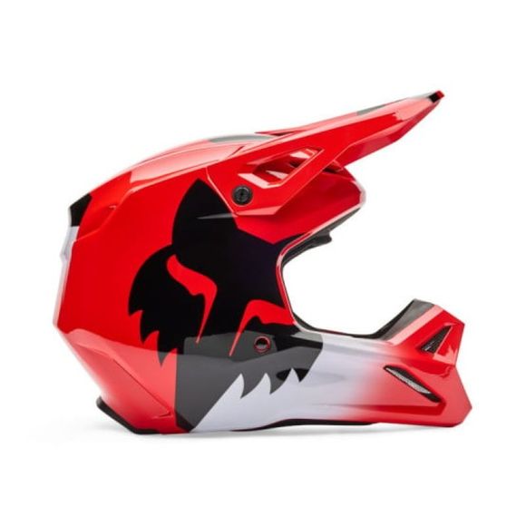 Casque cross Fox V1 - SHIELD - ENFANT - Rouge / NoirRef : FX6256