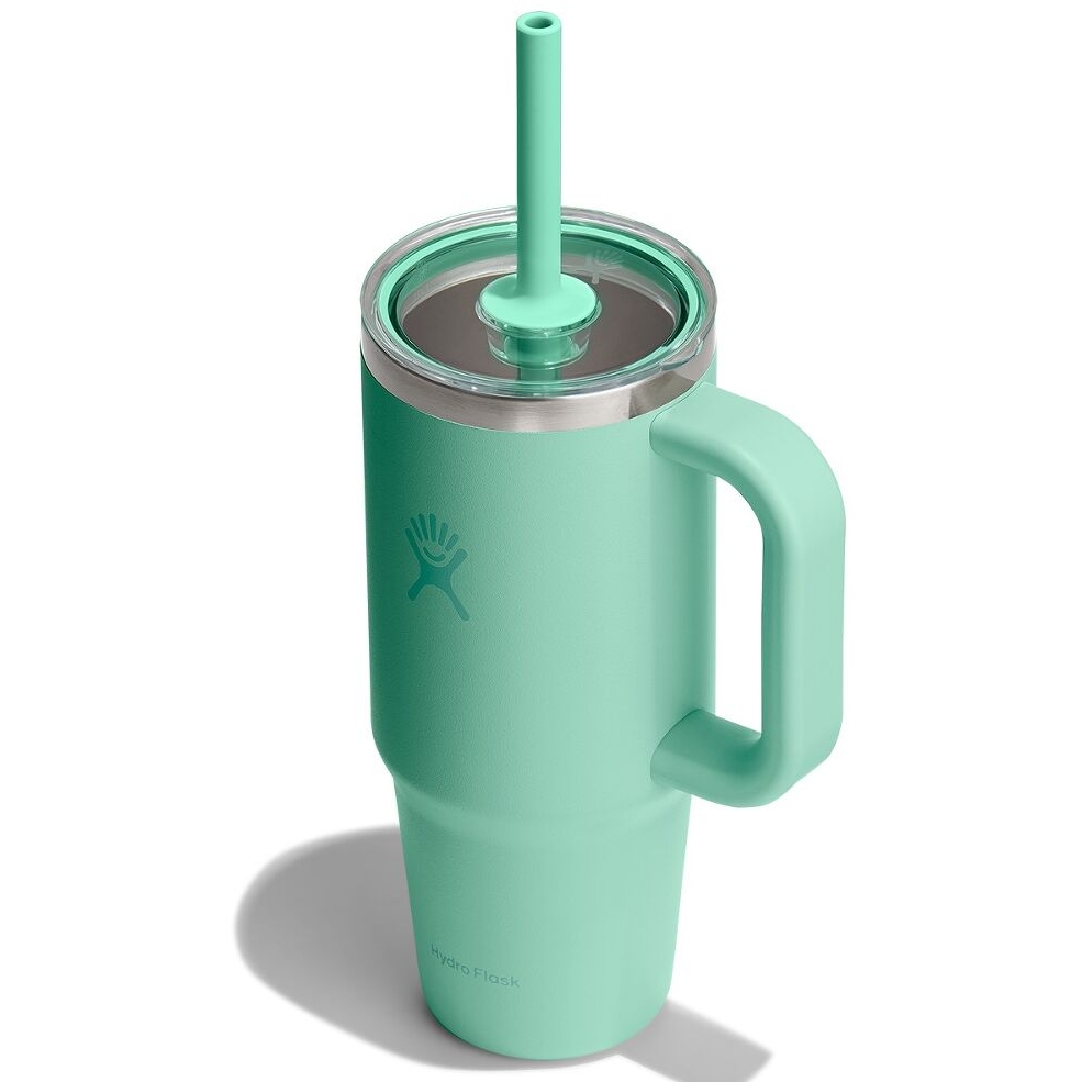 Hydro Flask 24oz Travel Insulated Tumbler + Clear Lid - 710ml - Mermaid Green