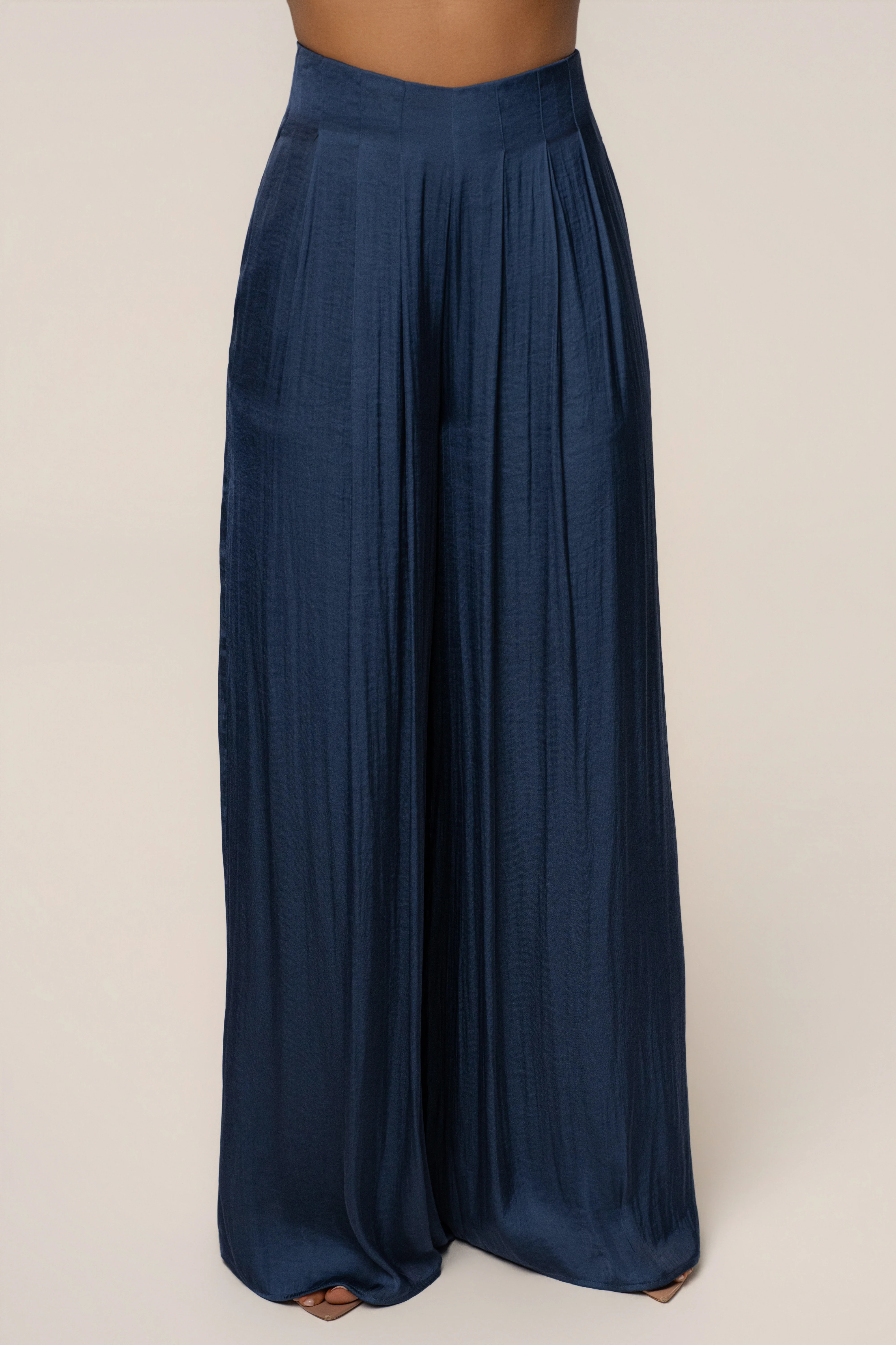Blue Core Form Pleated Trouser