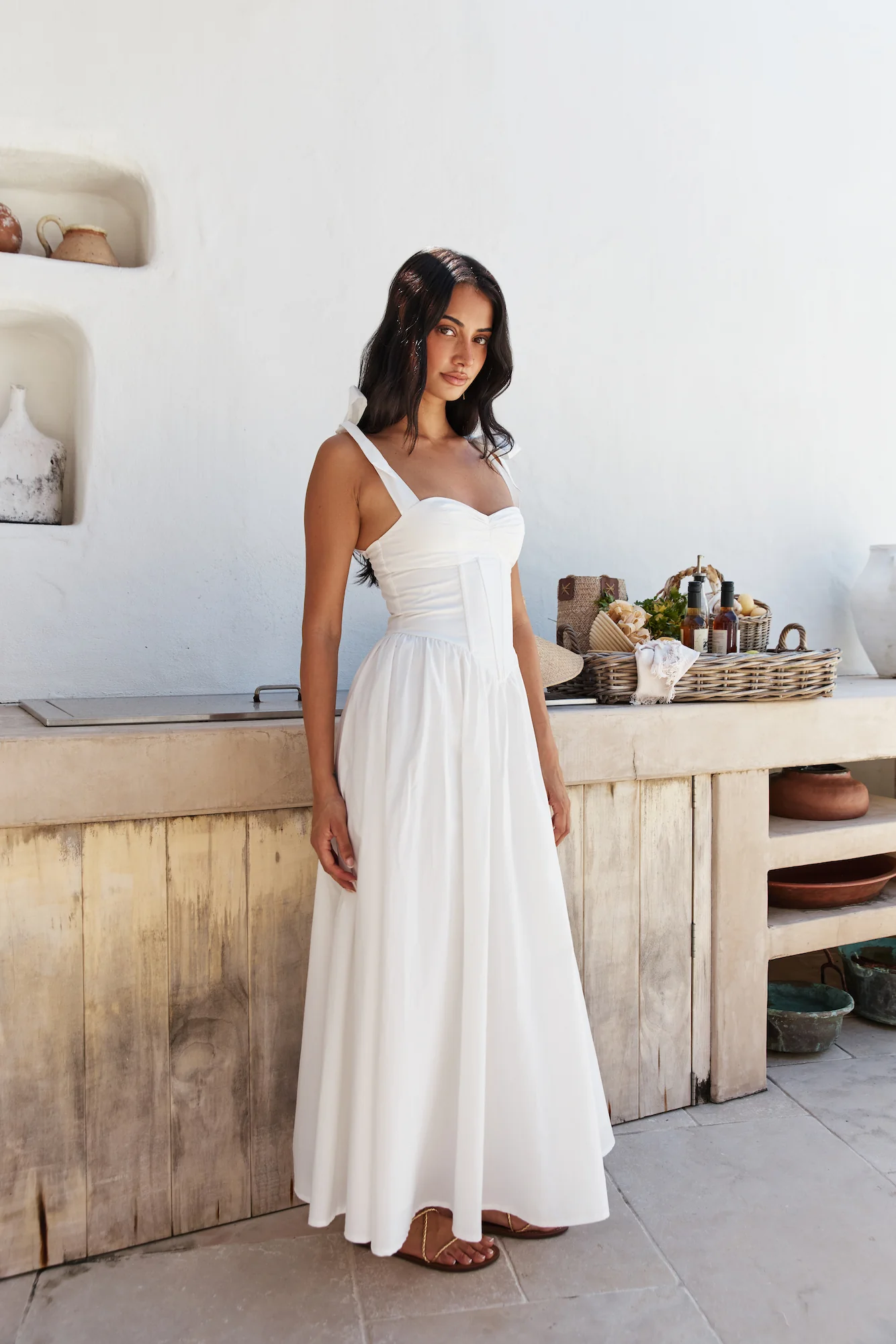 December Dawn Midi Dress White