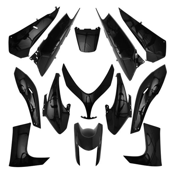 Kit carénage P2R noir brillant (13 pièces) - NoirRef : 18223