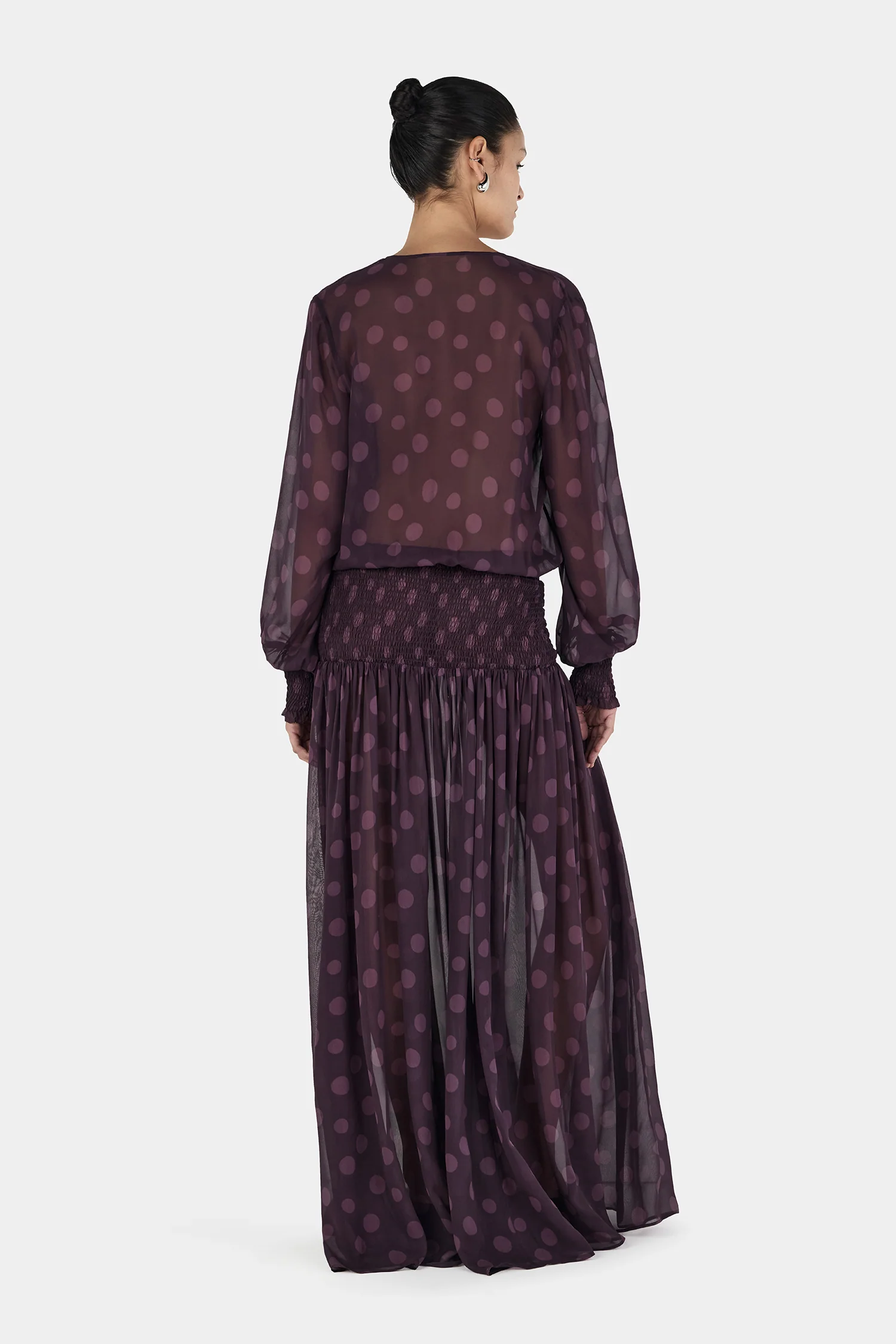 Elliana Maxi Dress Organic Spot Purple