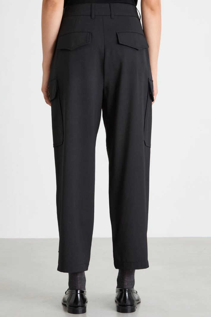 Baggy cargo-style trousers - BLACK
