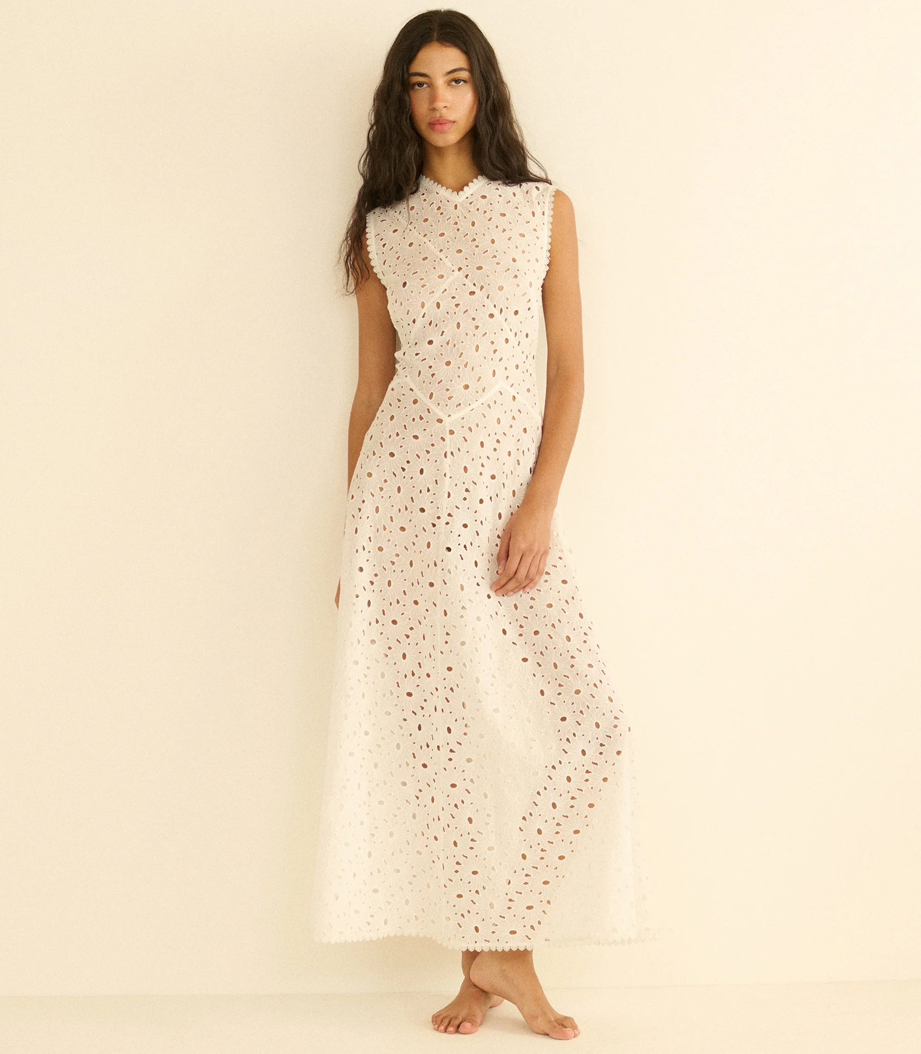 Adelana Midi Dress - Salt