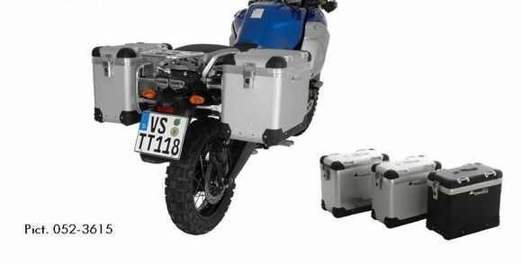 Touratech ZEGA Pro 38/45 suitcase - Gray support included - Gray anodizedRef: Trt00927A / 01-052-3615-0