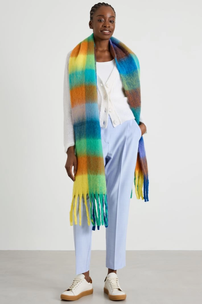 Soft scarf - GREEN YELLOW