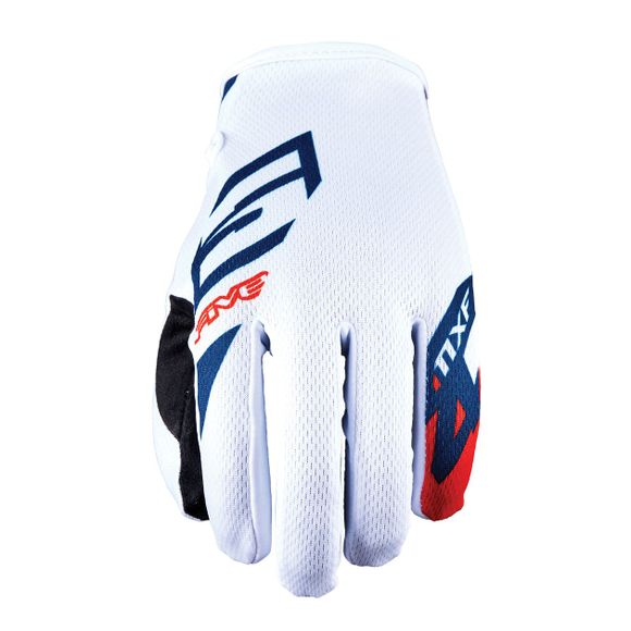 Five MXF4 cross gloves - SCRUB WHITE/RED 2023 - White / RedRef: FV0328