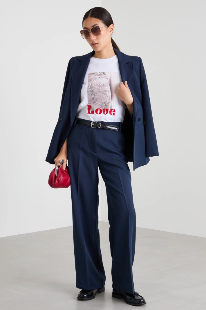 Patterned T-shirt - OPTICAL WHITE