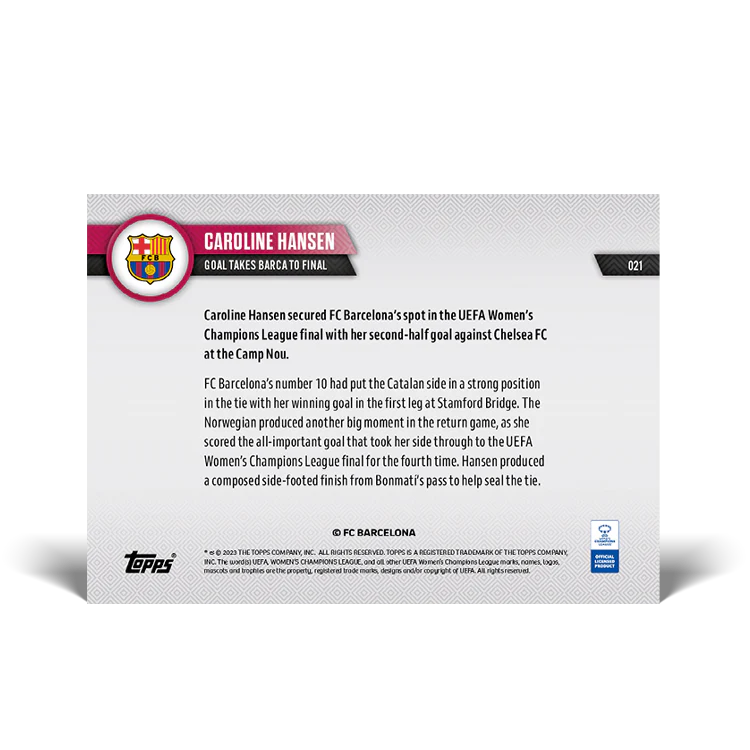 Topps UK - Goal takes Barca to final - UWCL TOPPS NOW® Card #21