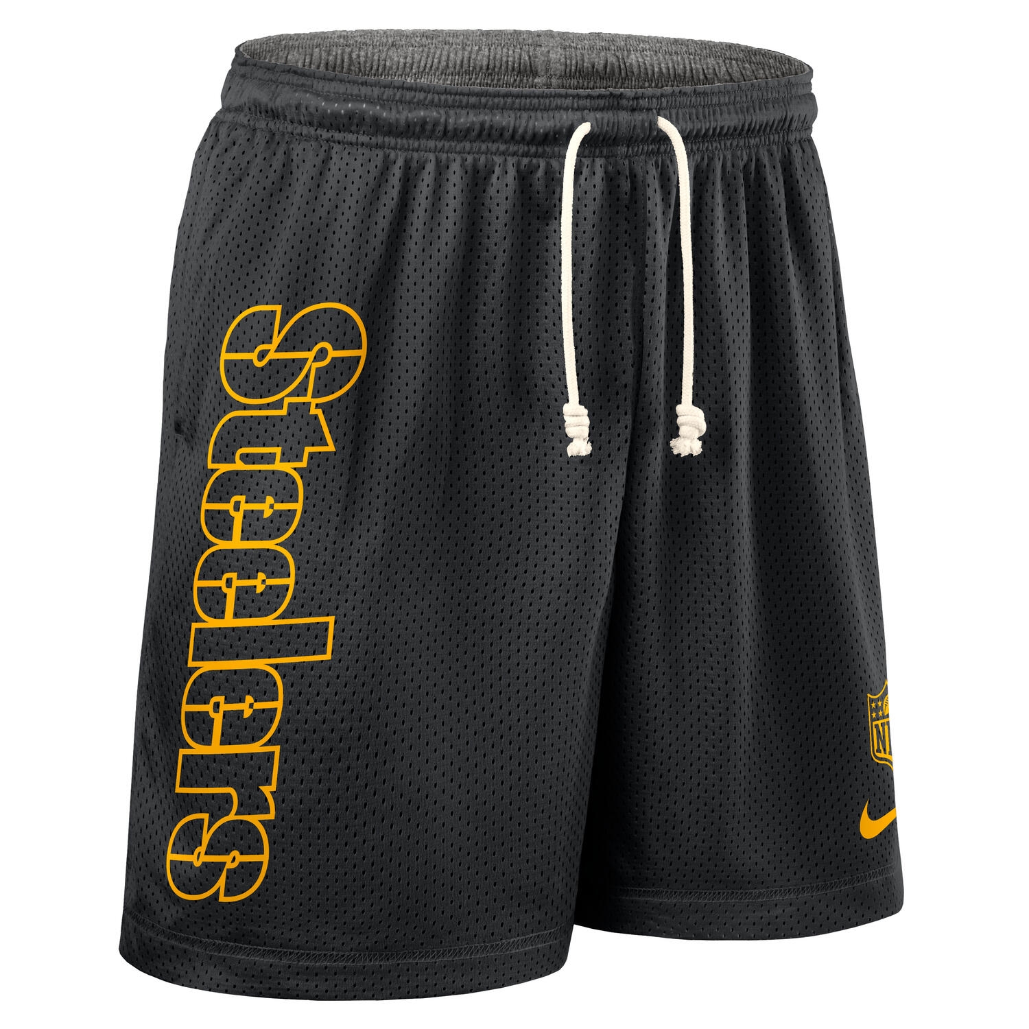 Pittsburgh Steelers 2025 NFL Sideline Reversible Mesh Nike Dri-FIT Shorts Black