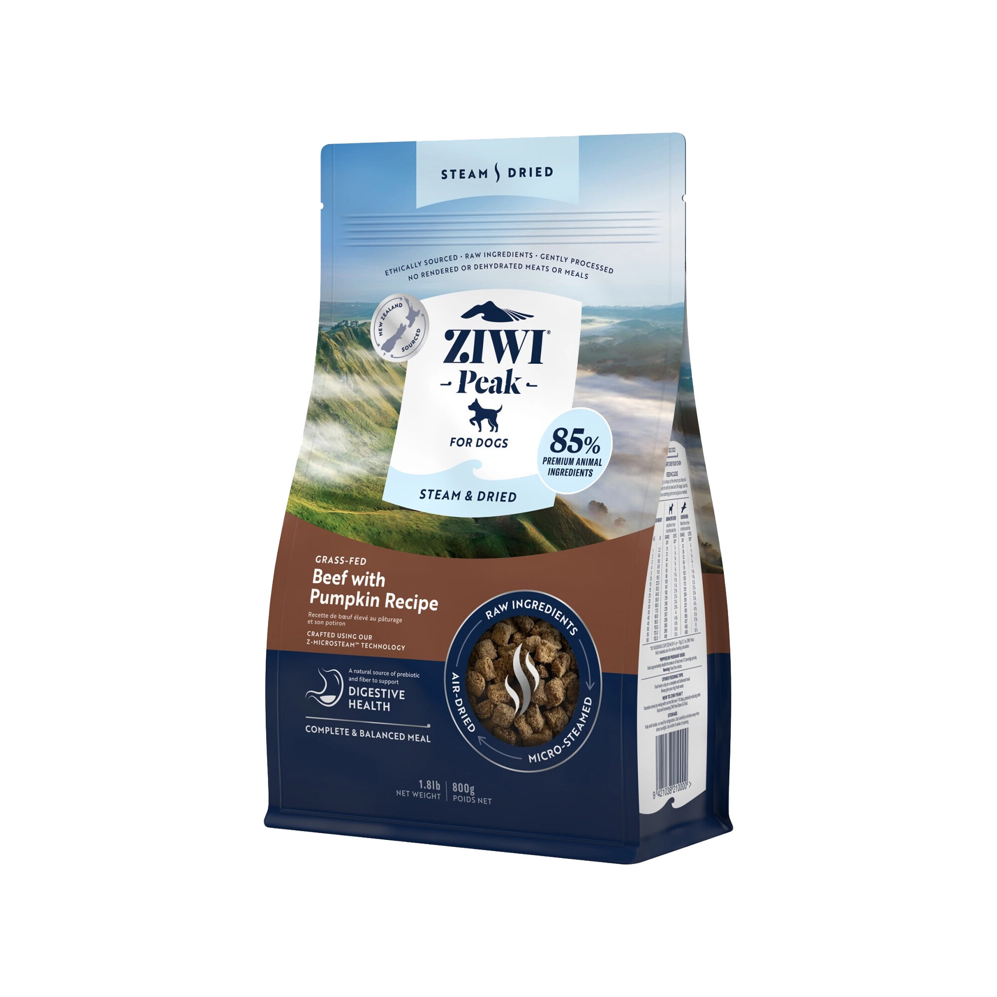 Ziwi Peak Steam & Dried Beef Dog Food - 800 g