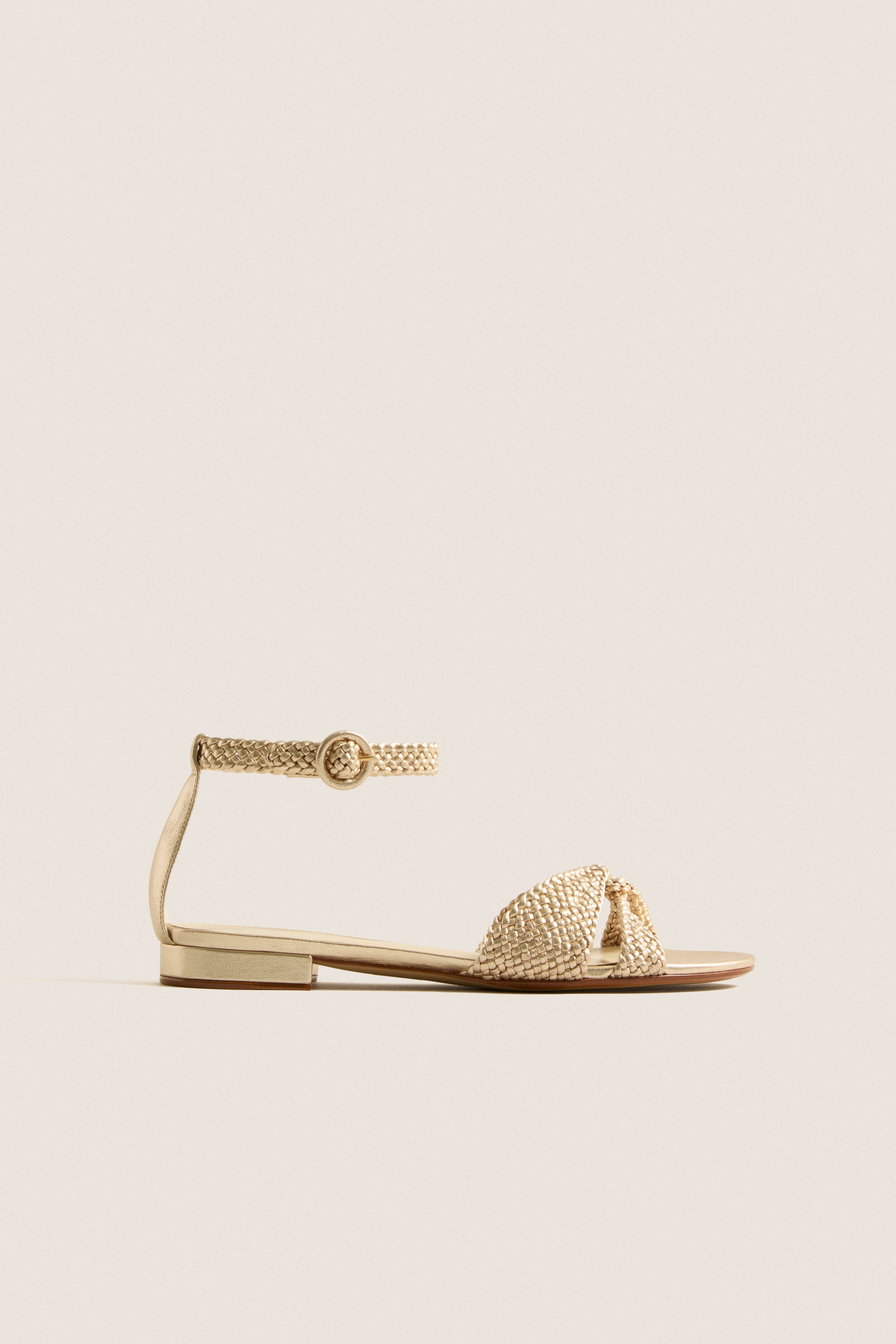 Golden Sabrina Flat Sandals