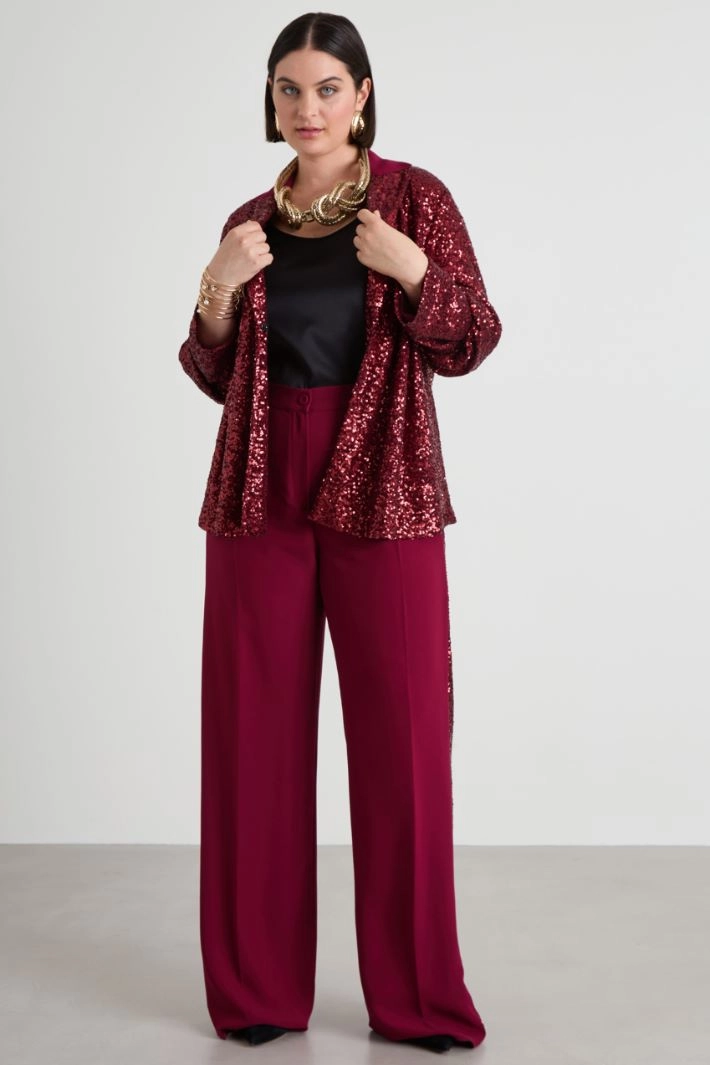 Blazer with microsequins - BORDEAUX