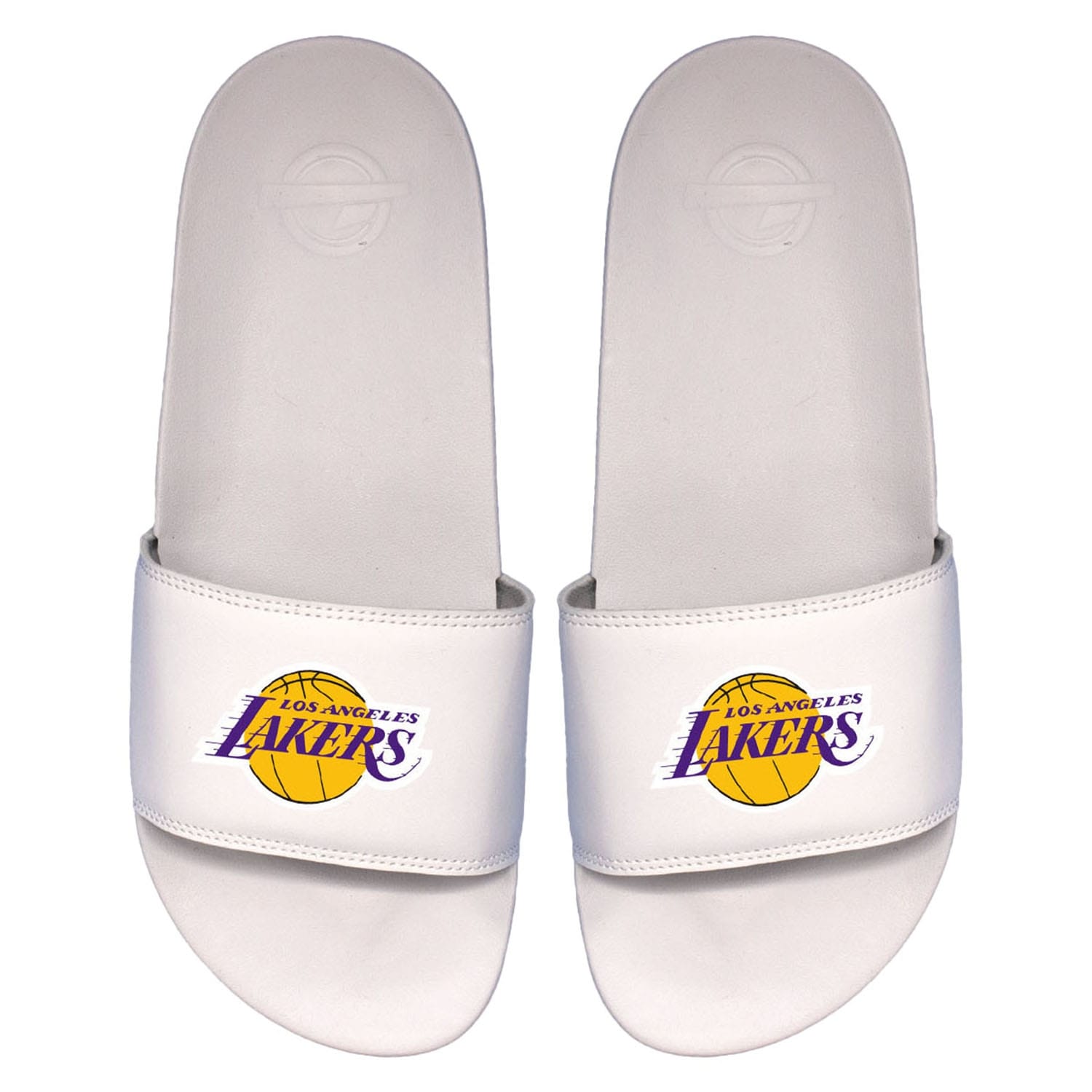 Los Angeles Lakers Primary Logo ISlide NBA Gel Slides White