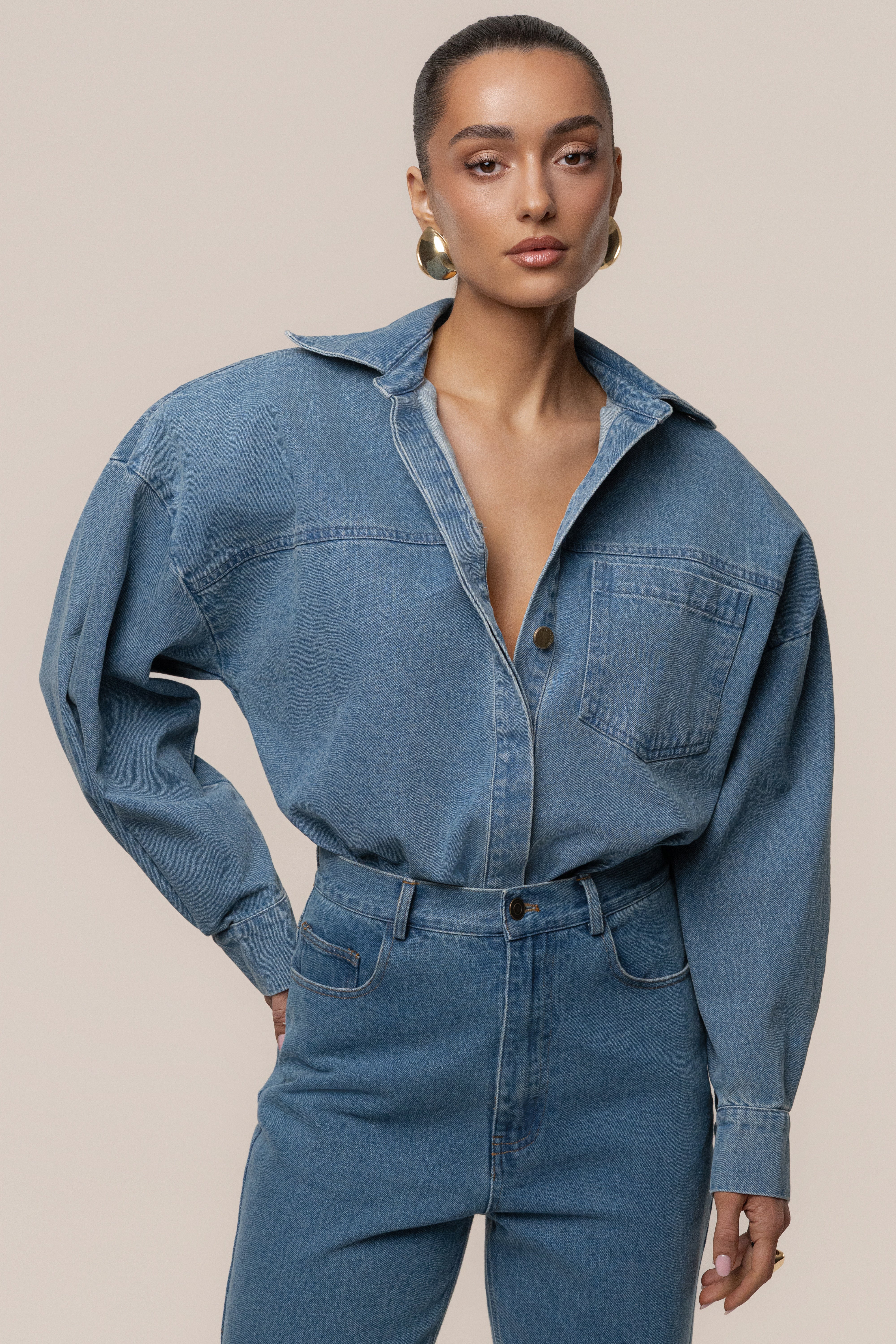 Denim Unstoppable Bodysuit