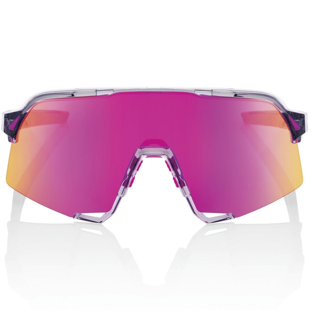 100% S3 Glasses - Tokyo Nights / Translucent Grey - Purple Multilayer Mirror | Clear