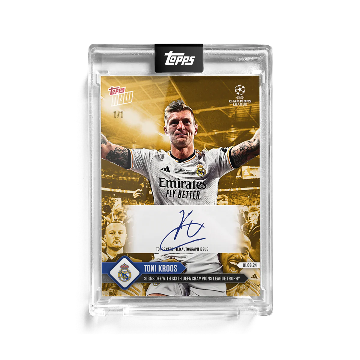 Autograph - 1 of 1 - Toni Kroos - 23/24 UCL TOPPS NOW®