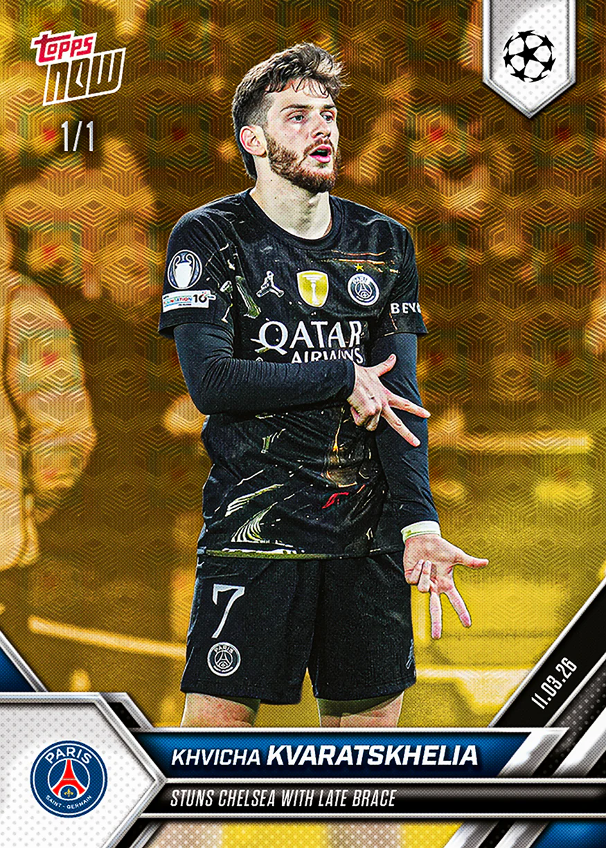 Khvicha Kvaratskhelia - 2025-26 UCL Topps NOW® - Card 105 - PR: 1324