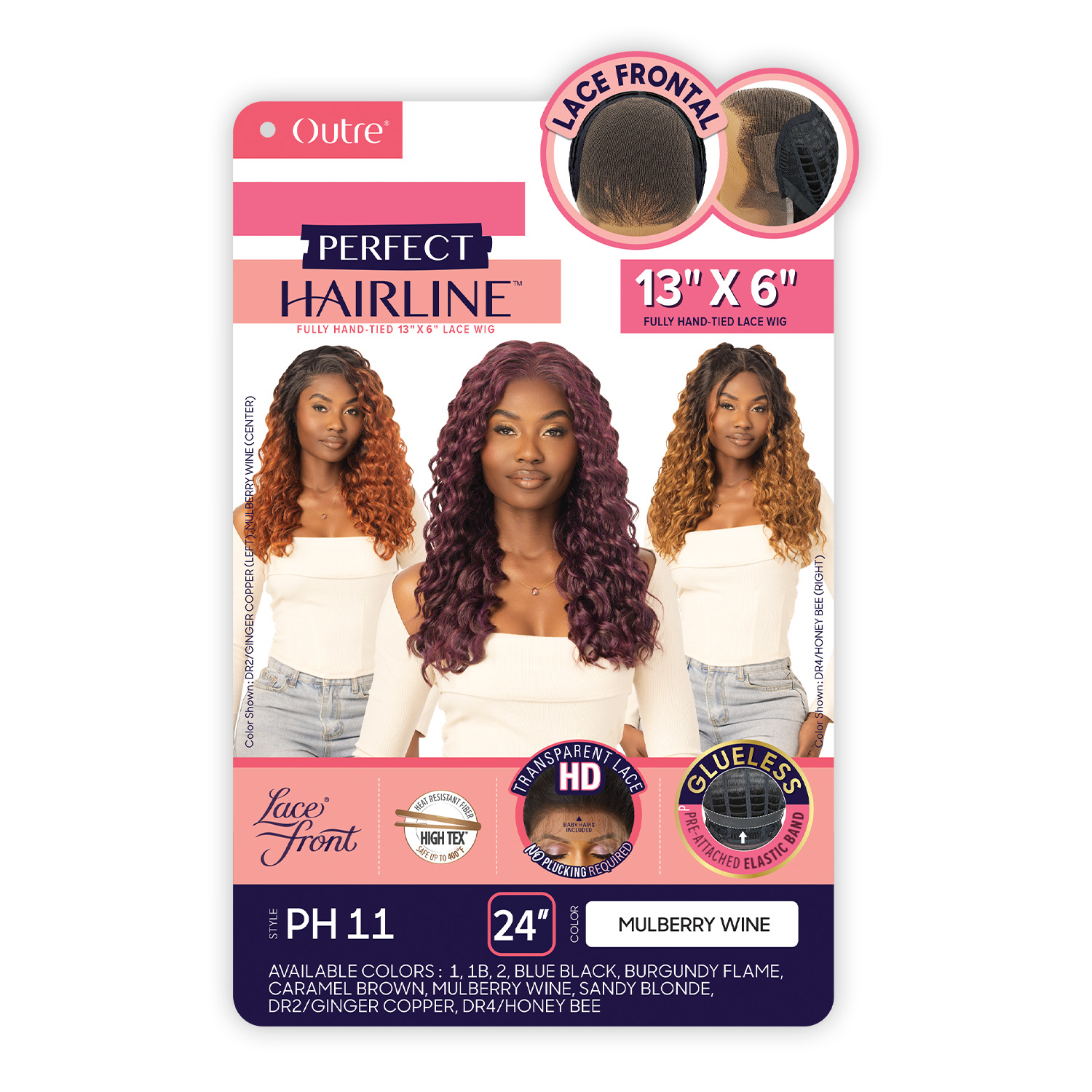 Outre HD Lace Frontal Wig Perfect Hairline Glueless Fully Hand-Tied 13X6 Lace Wig PH 11