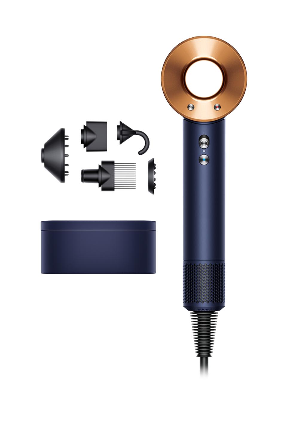 Dyson Supersonic hair dryer Prussian blue/rich copper with case