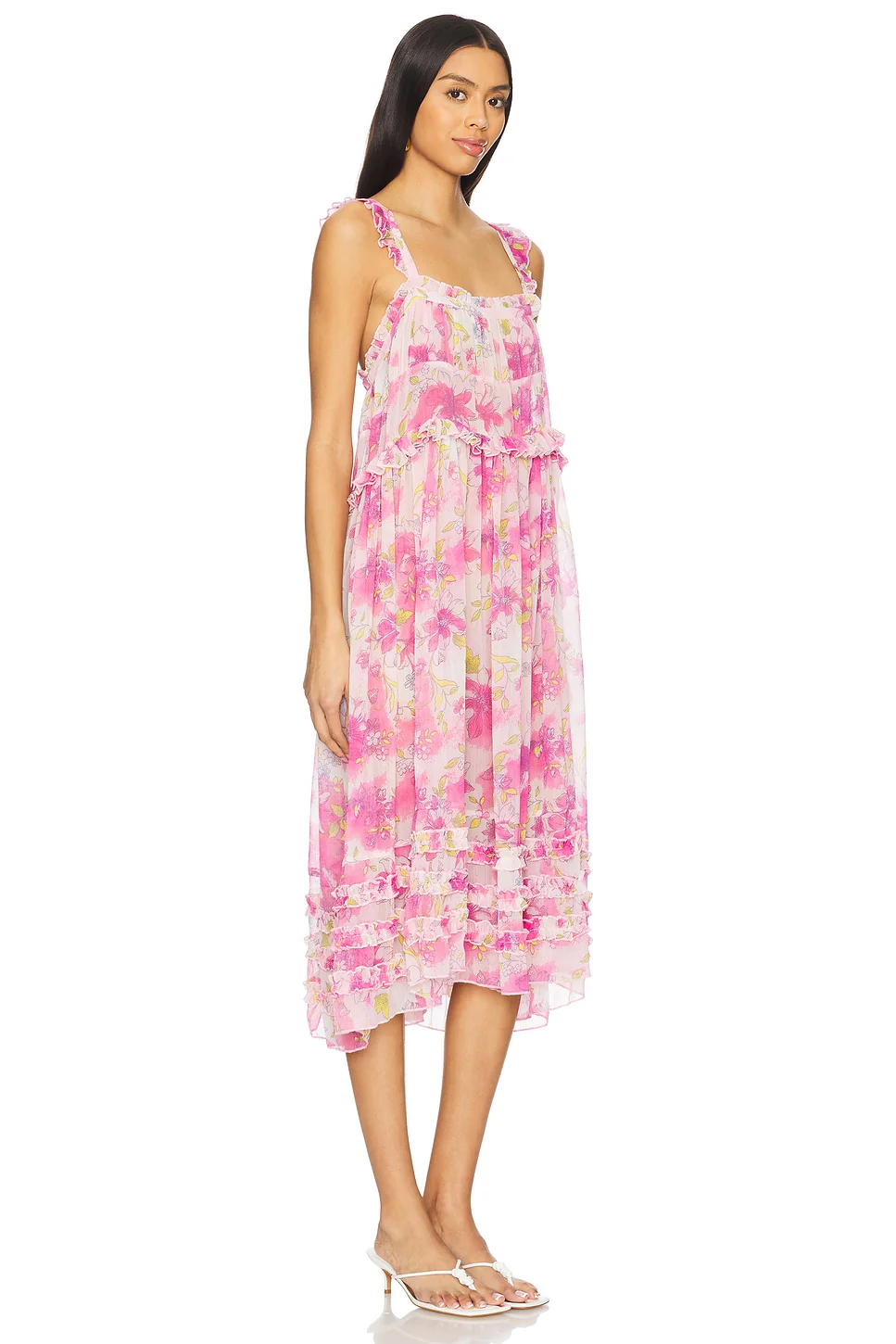 x Intimately Fp Moon Phase Printed Midi Dress In Pop Combo