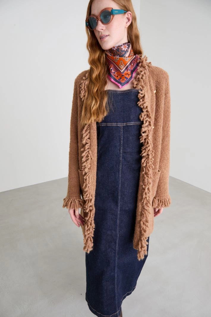 Silk twill scarf - ORANGE