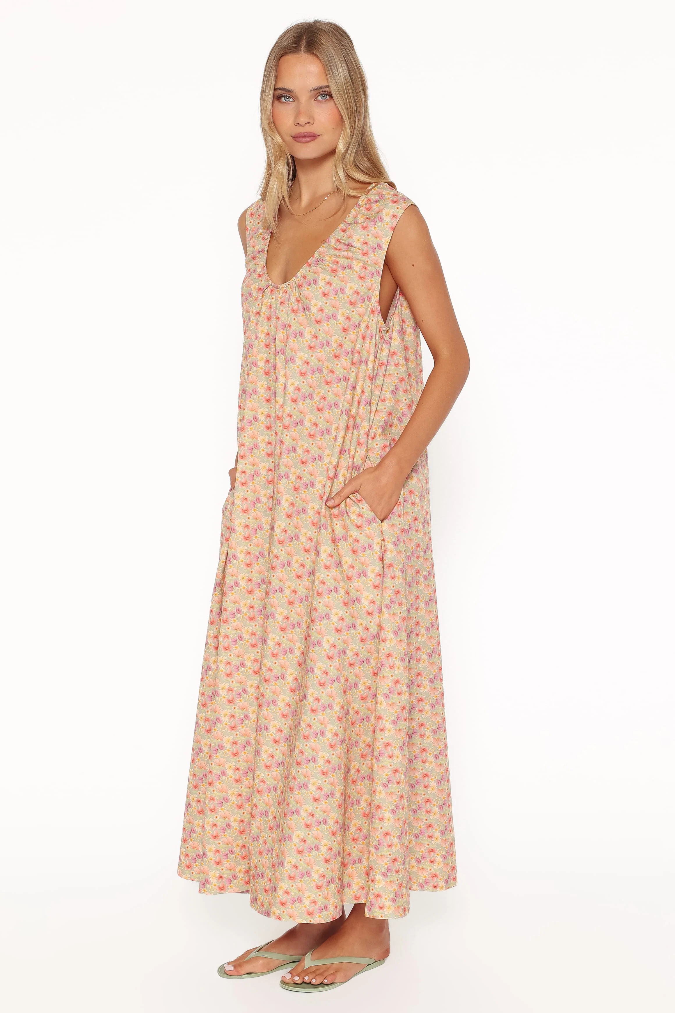 Laurita Maxi Dress - Sage Wildflower