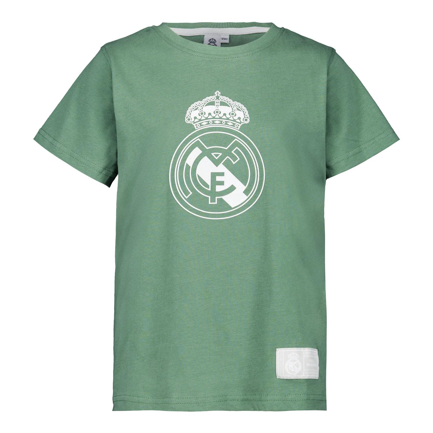 Kids Color Crest T-Shirt Dark Green Real Madrid