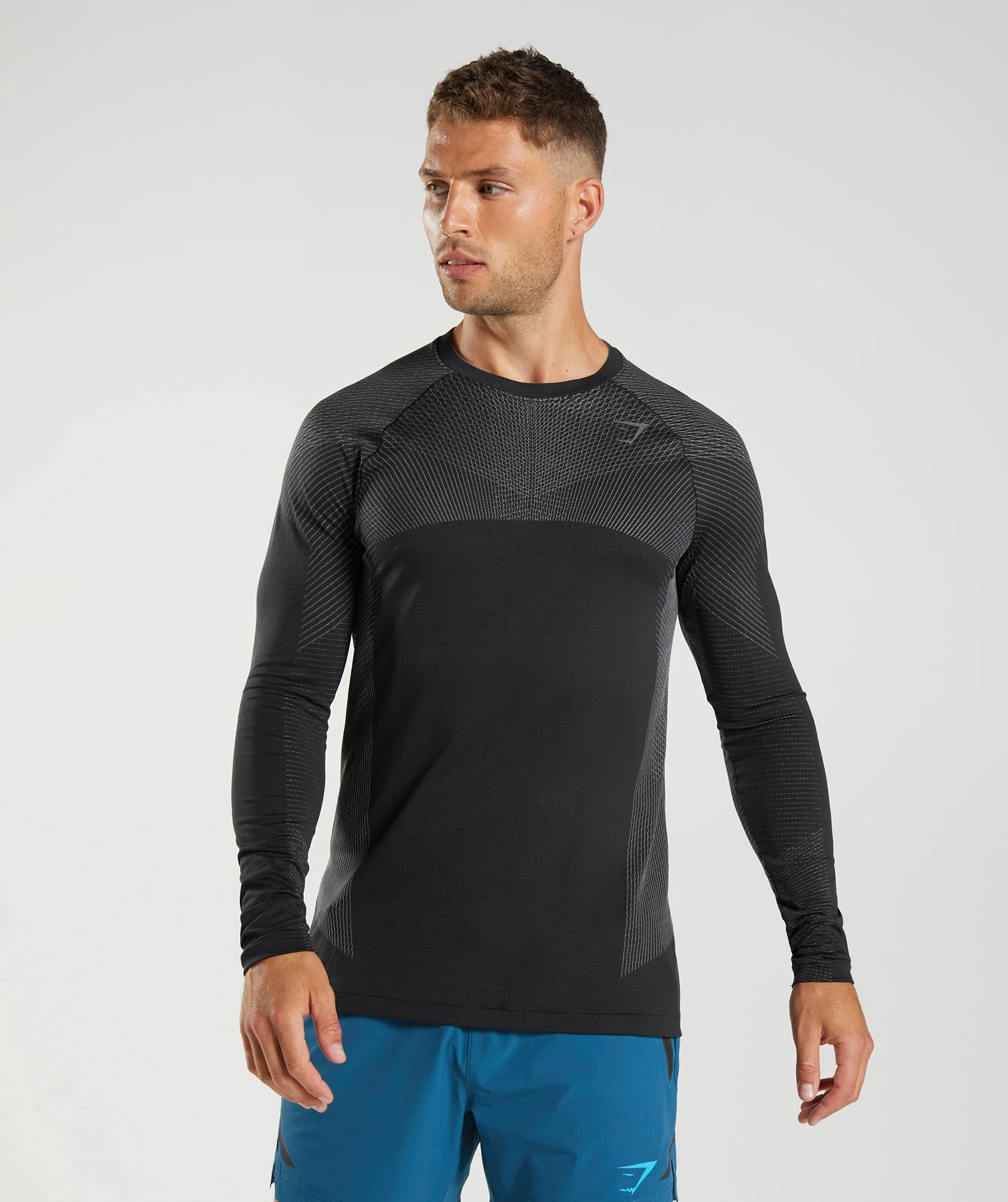 Apex Seamless Long Sleeve T-Shirt Black/Silhouette Grey