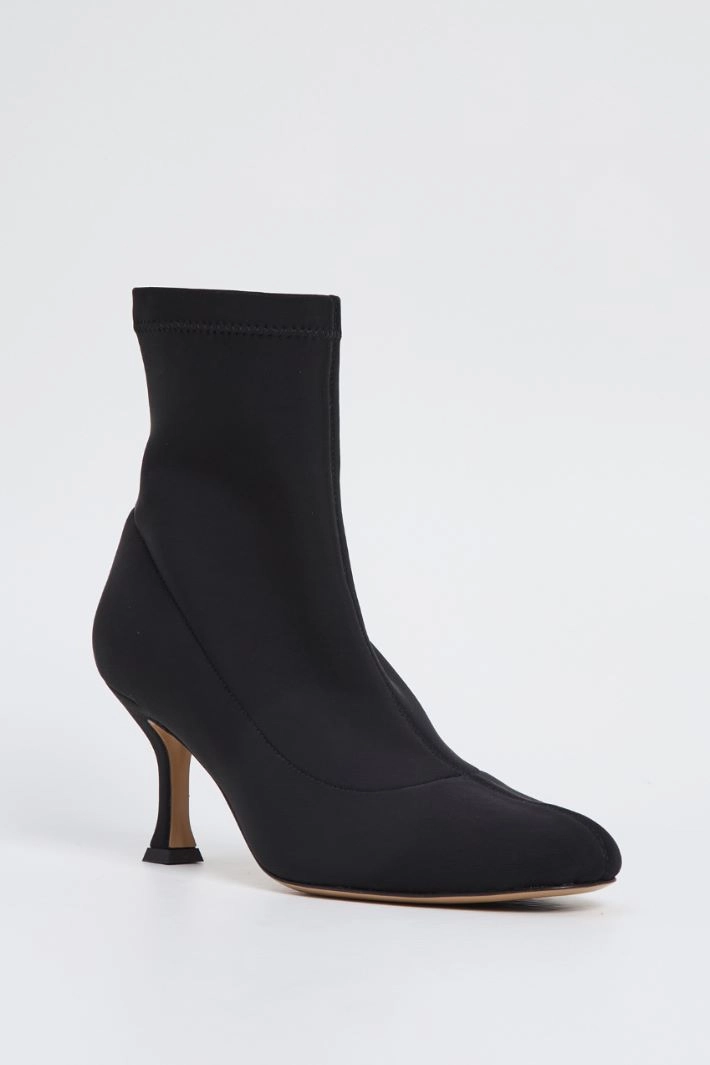 Ankle boot in technical fabric - BLACK