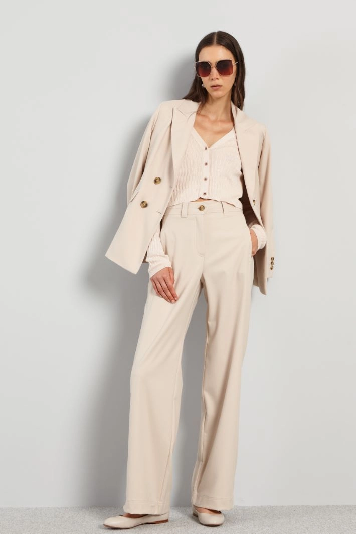 Cardigan with floral buttons - POWDER PINK