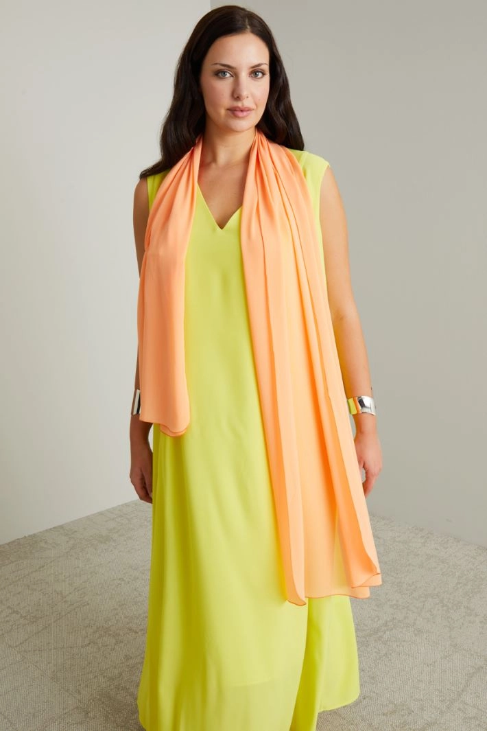 Georgette stole - ORANGE