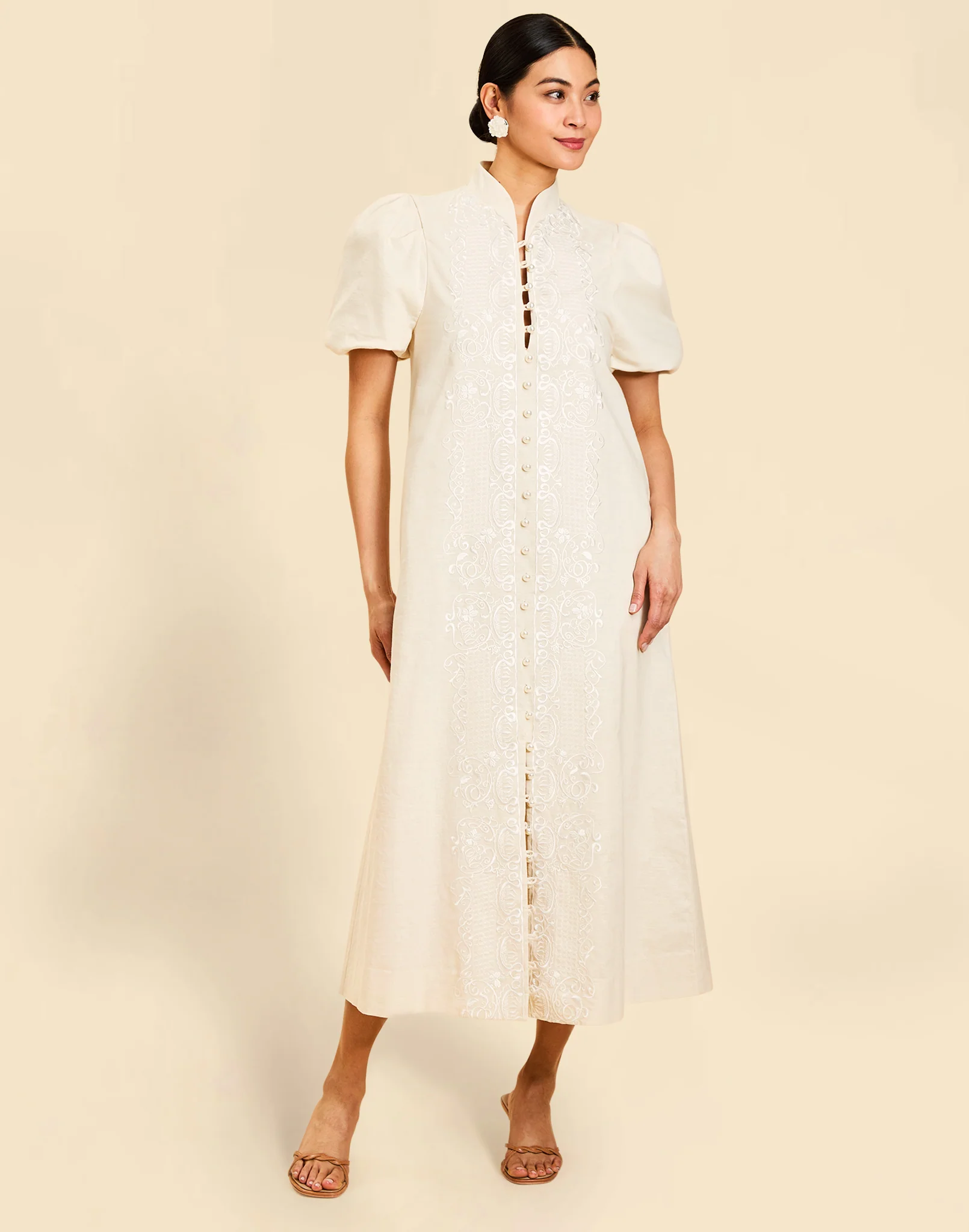 Elliana Barong Midi Dress
