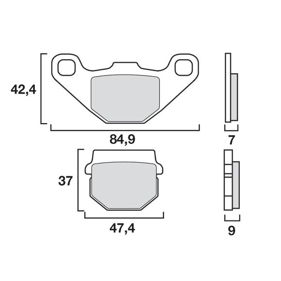 Brembo Sinter Metal Sintered Rear Brake PadsRef : 07KA07SD