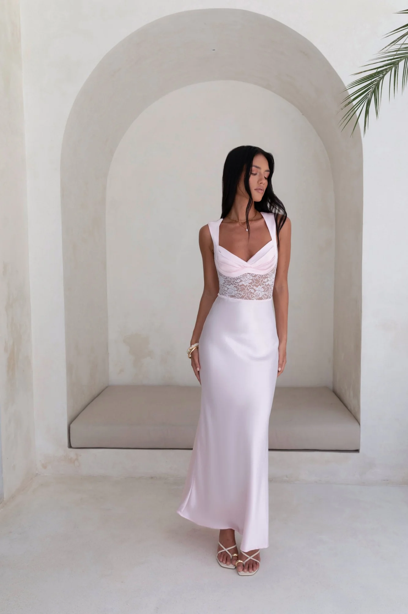 Milos Nights Midi Dress Pink