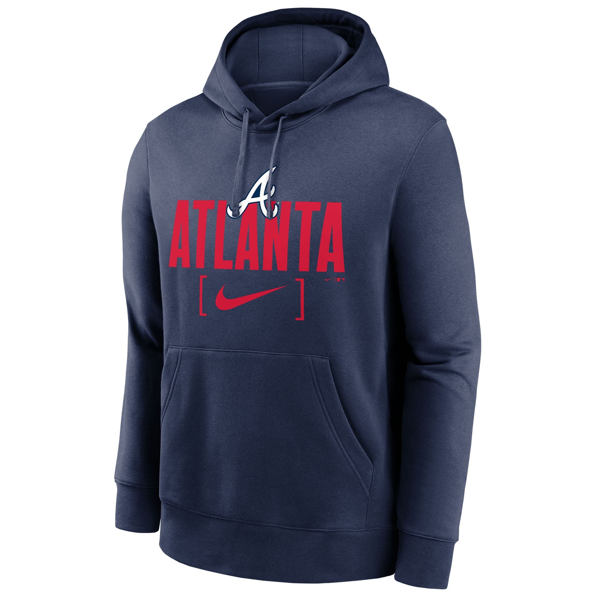 Atlanta Braves Nike Club Slack MLB Hoodie Navy