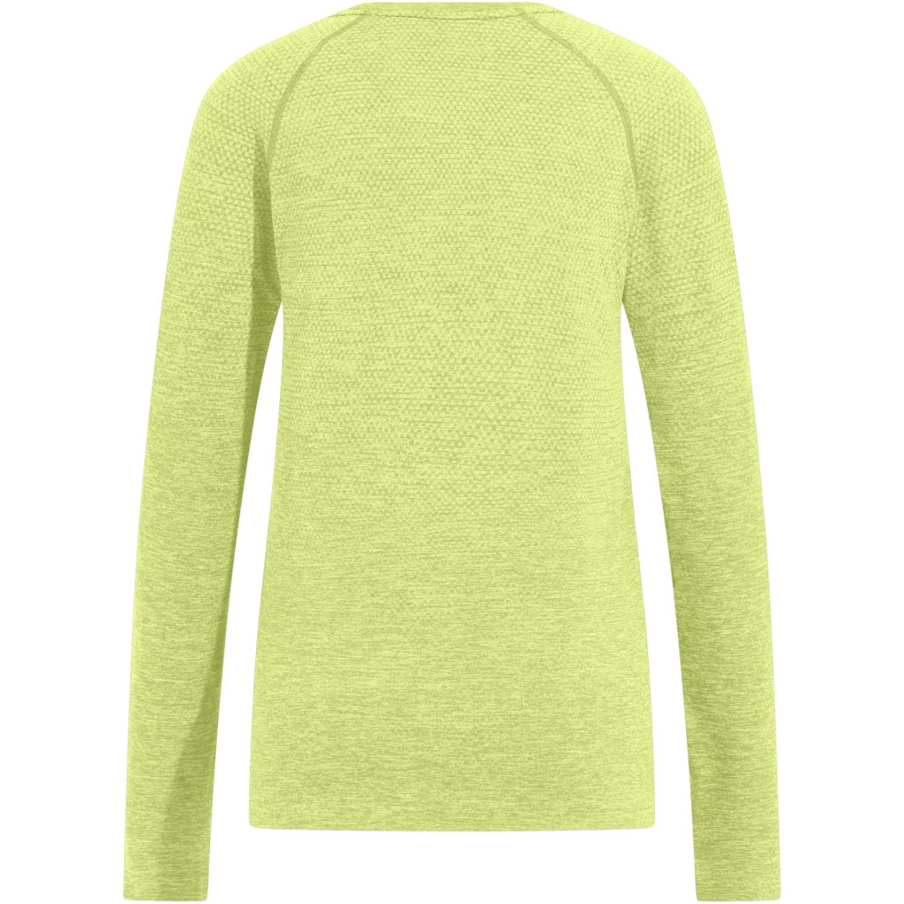 Odlo Essentials Seamless Long Sleeve Running T-Shirt Women - shadow lime melange