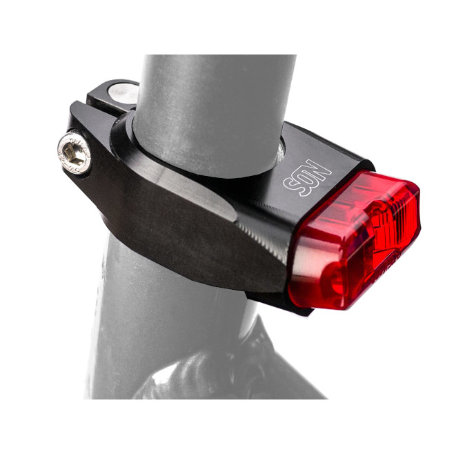 SON Saddle Clamp Rear Light - black / red - 30mm