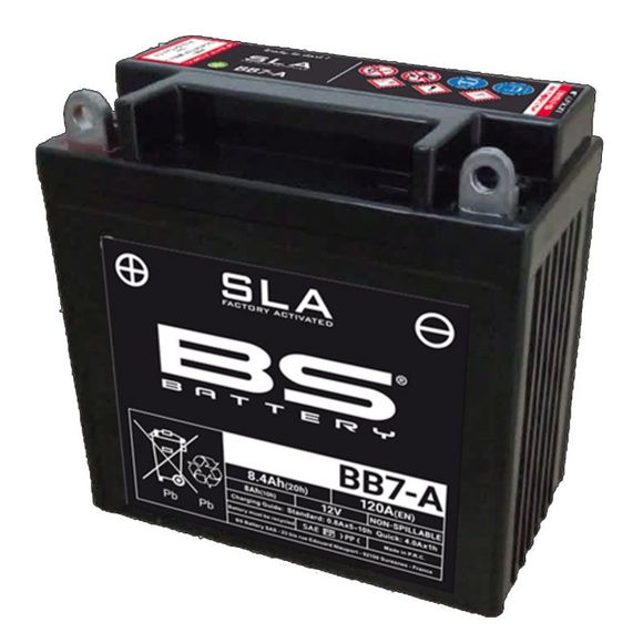 BS Battery SLA YB7-A/BB7-A Closed Type Acid Battery Maintenance Free/Ready to UsePart Number: SLAYB7A / 1109784