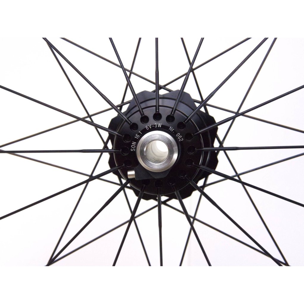 SON 29 S Hub Dynamo - Straightpull | 6-Bolt | 12x100mm - black anodized